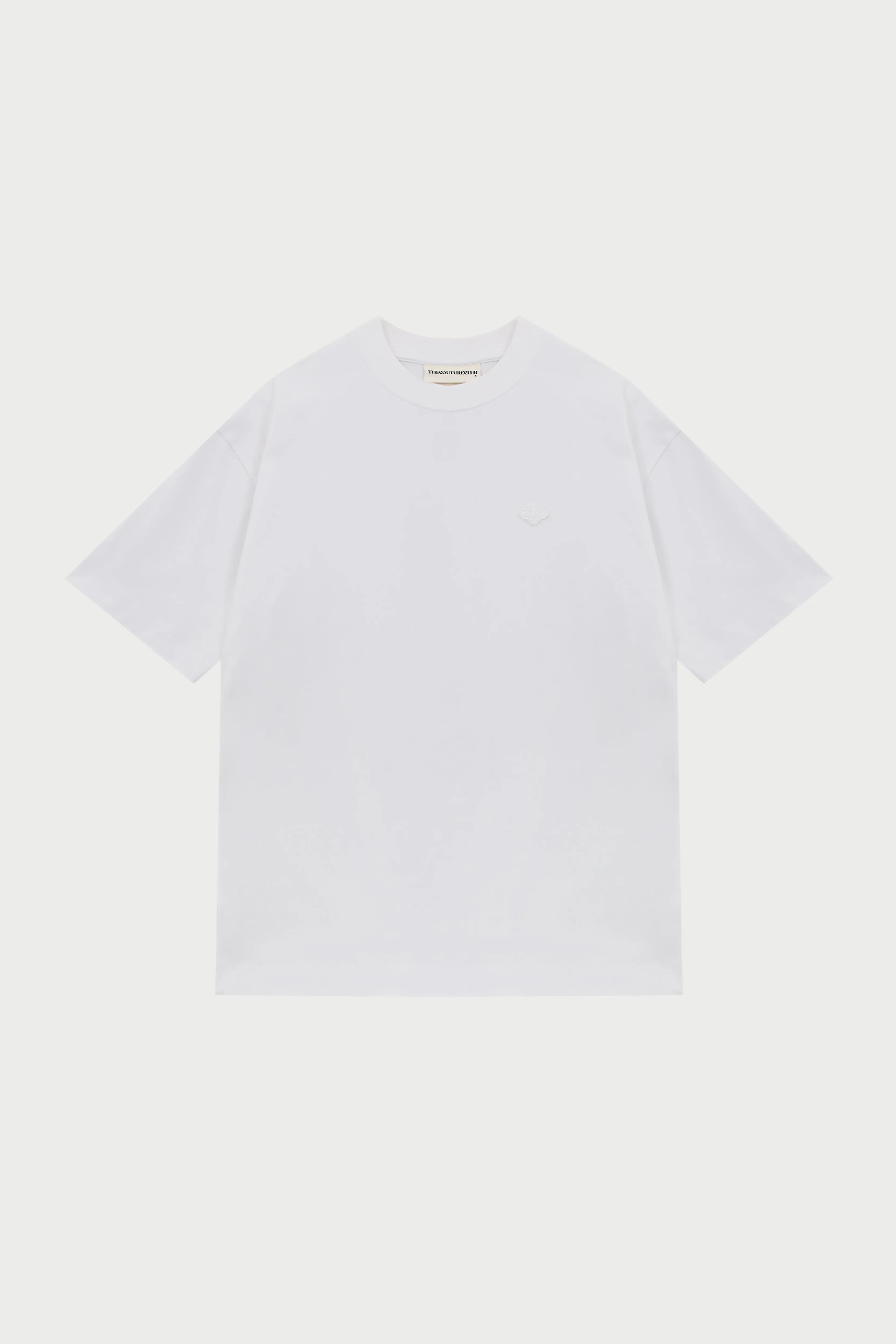 TONAL EMBLEM RELAXED T-SHIRT - WHITE