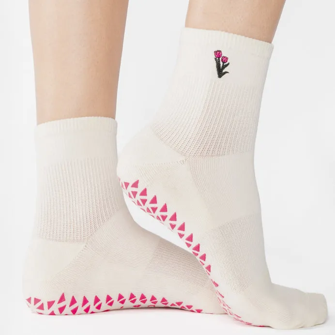 Tulip Ankle Grip Socks - (Barre/Pilates)