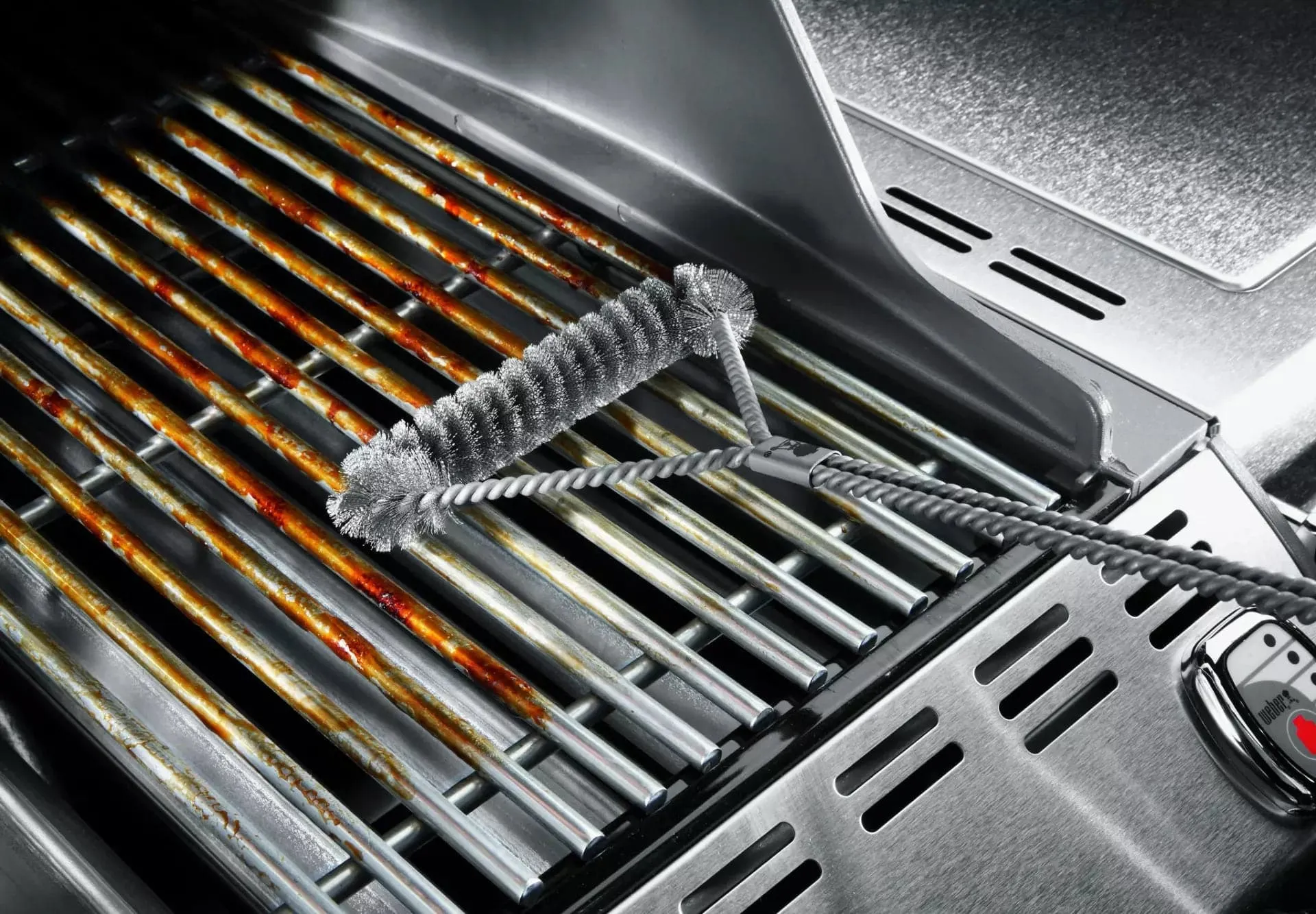 Weber 3-Sided Grill Brush for BBQs (Large)