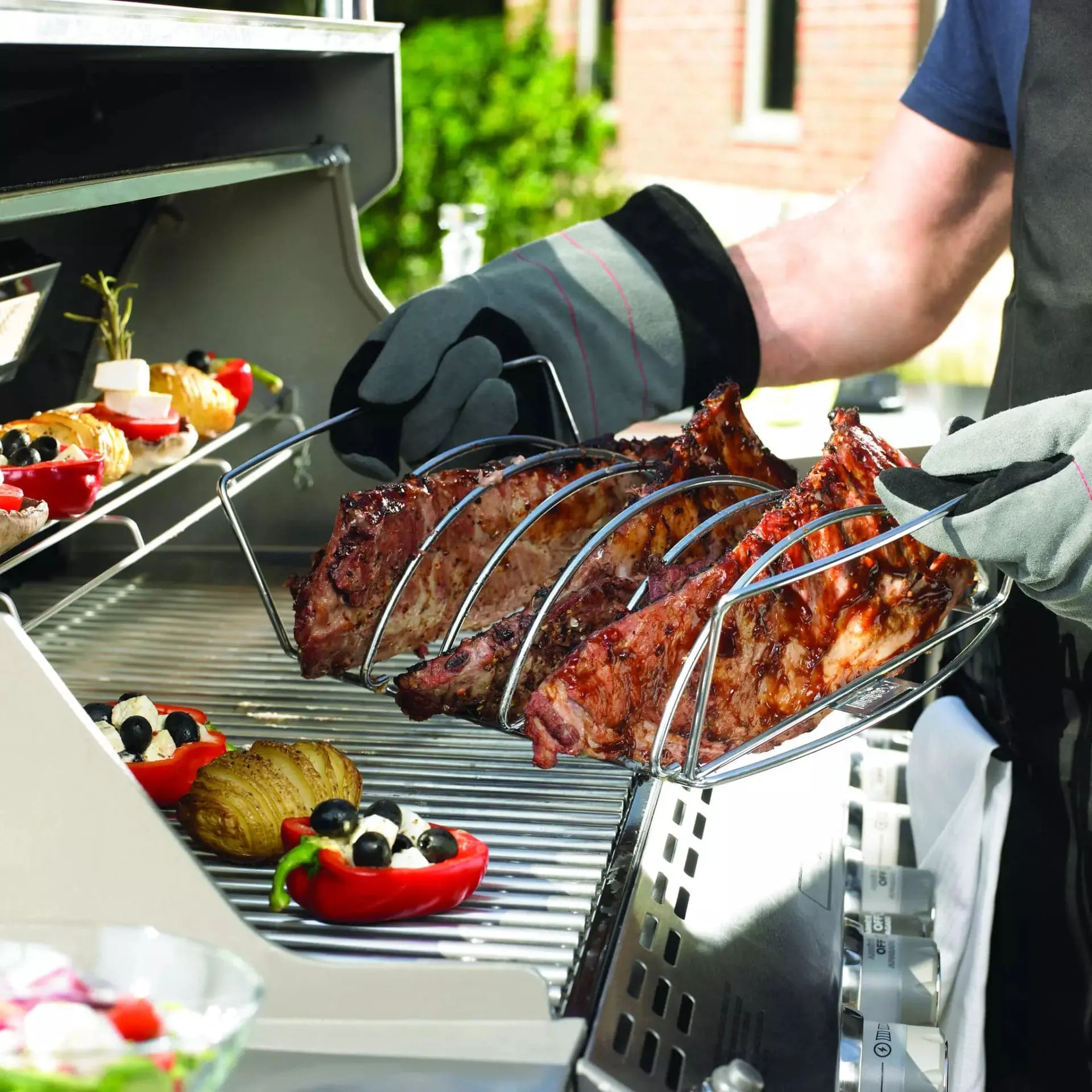 Weber Reversible Rib & Roast BBQ Holder