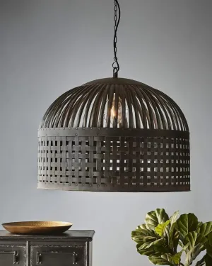 Woven Iron Stripes Pendant Light