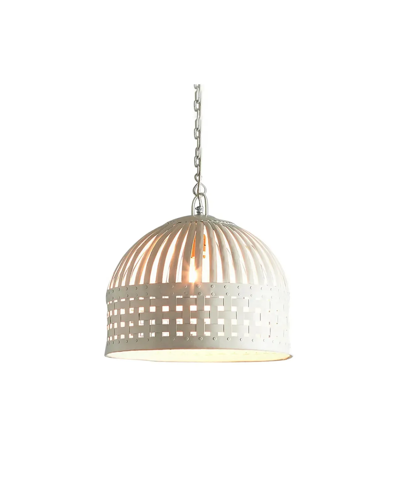 Woven Iron Stripes Pendant Light