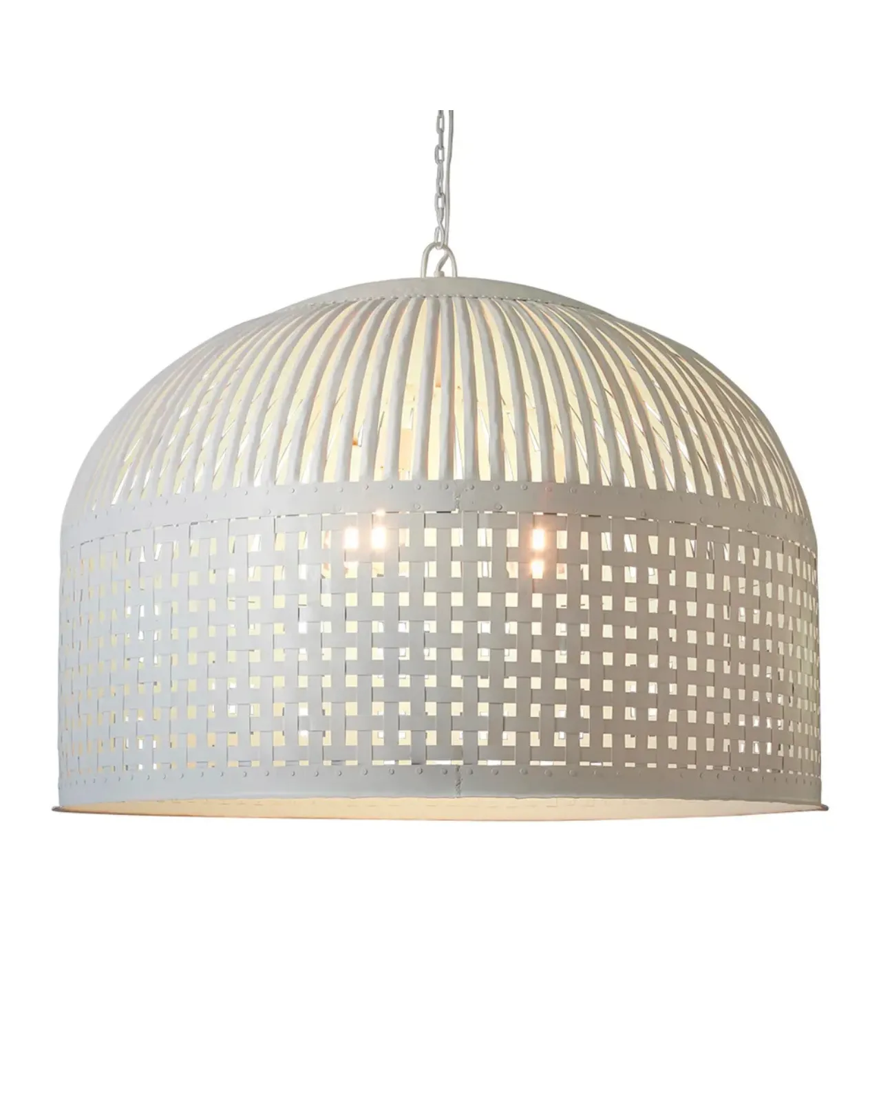 Woven Iron Stripes Pendant Light