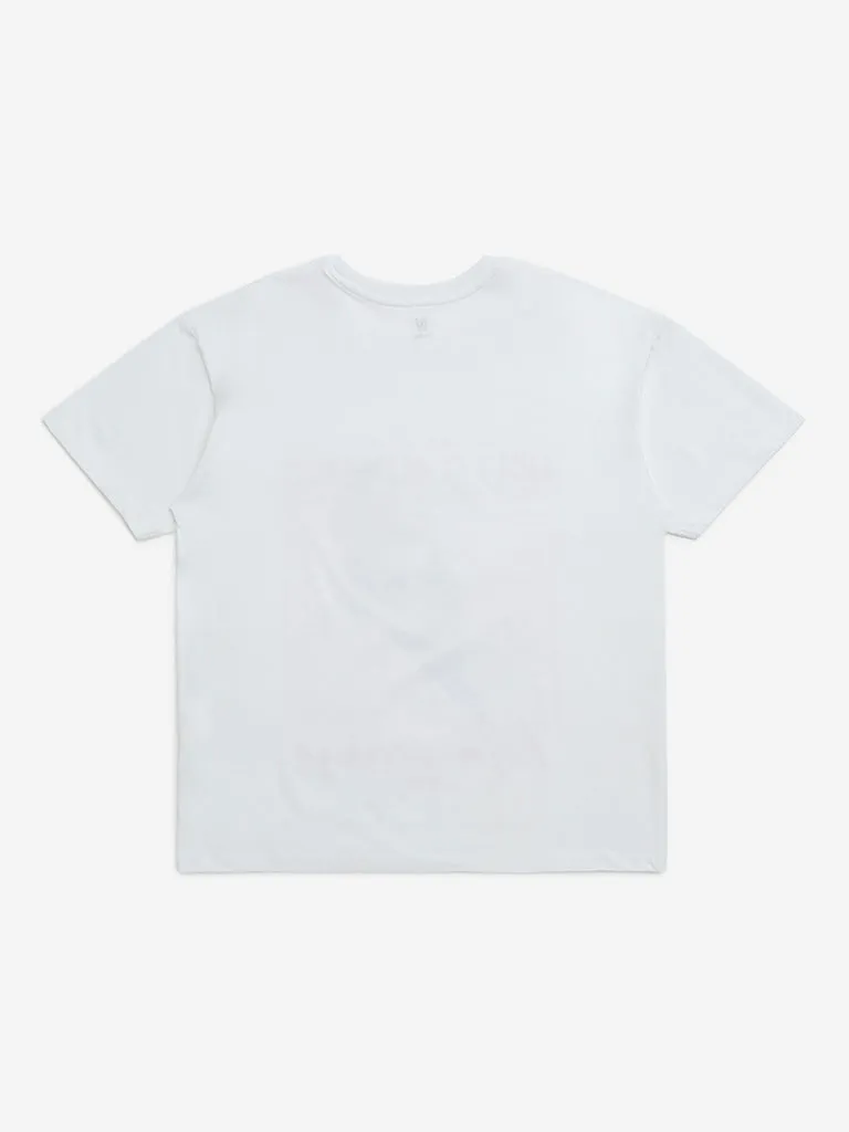 Y&F Kids White Ice-Cream Design Cotton T-Shirt